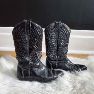 Black cowboy boots women size 7